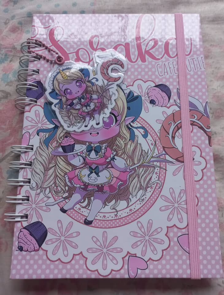 Caderno A5 pautado Sketchbook Soraka Cafe Cutie